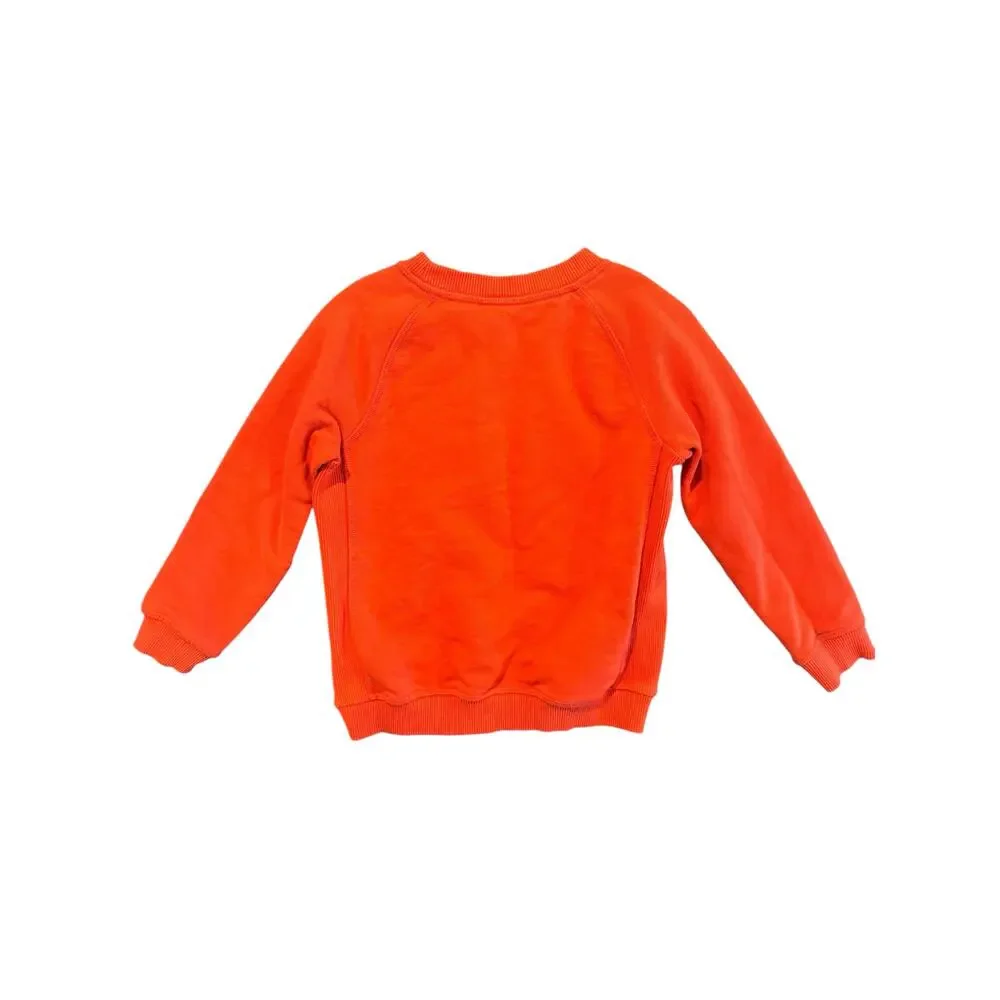 Lacoste Kids Red Orange Crocodile Logo Sweatshirt Size 4